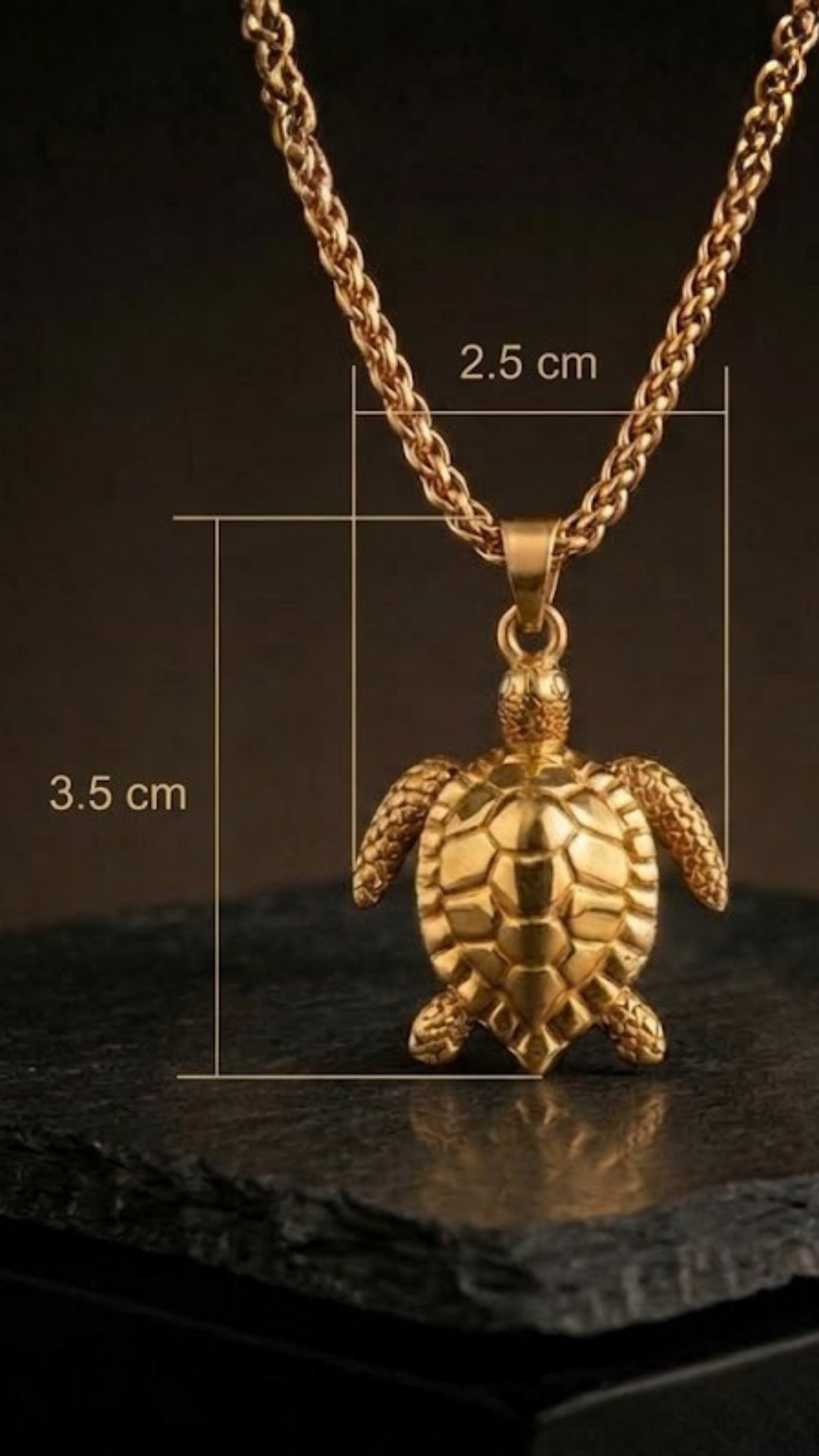 Turtle Necklace | Handmade in 18K Gold | Symbol of Wisdom, Longevity & Protection