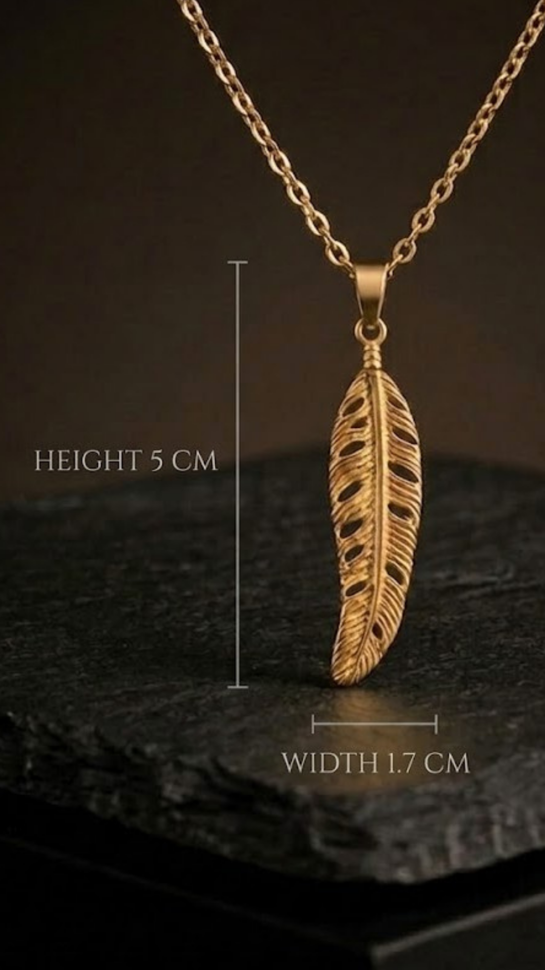 Feather Necklace – Sacred Symbol of Freedom & Spiritual Elevation | 18K Gold