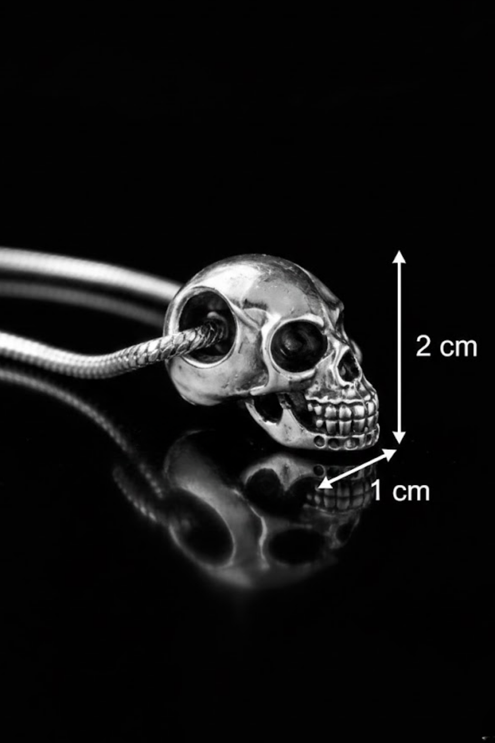 Human Skull Necklace – Bronze & Silver-Plated Finish | Limited Edition