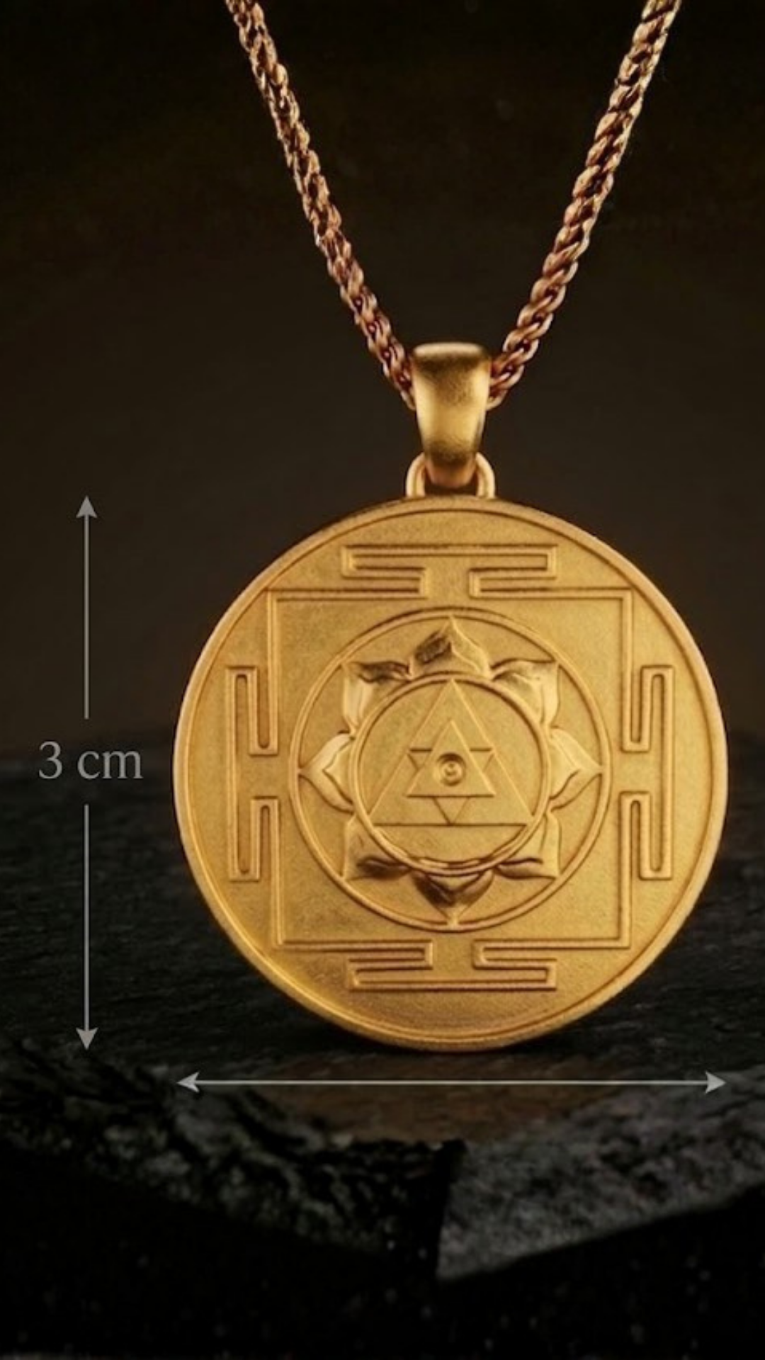Ganesha Yantra Necklace | Handmade in 18K Gold | Amulet of Wisdom & Protection