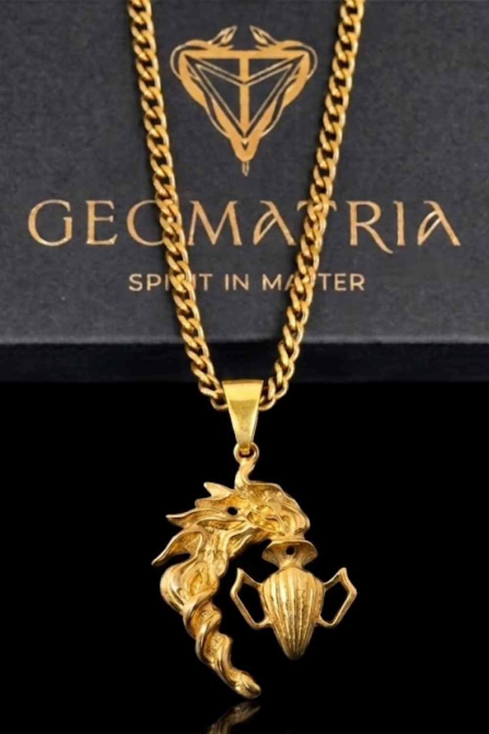 Aquarius Zodiac Necklace – Symbol of Creativity, Freedom & Originality | Meaningful Gift in Sterling Silver, Gold Plated, Bronze