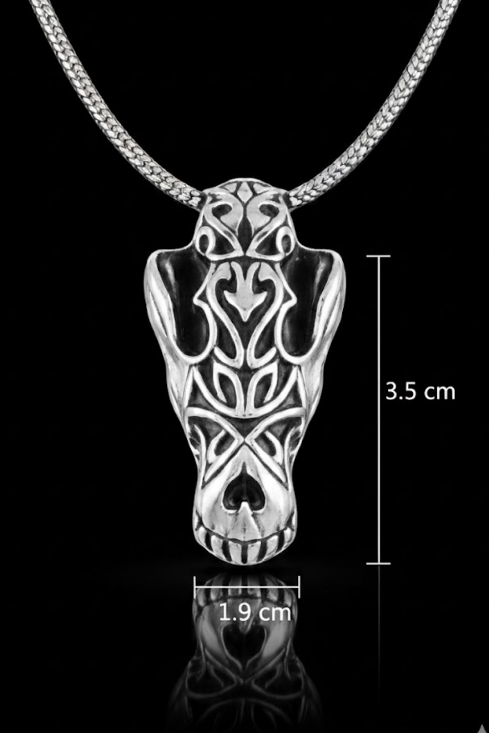 Wolf Skull Necklace – Bronze & Silver-Plated Finish | Limited Edition