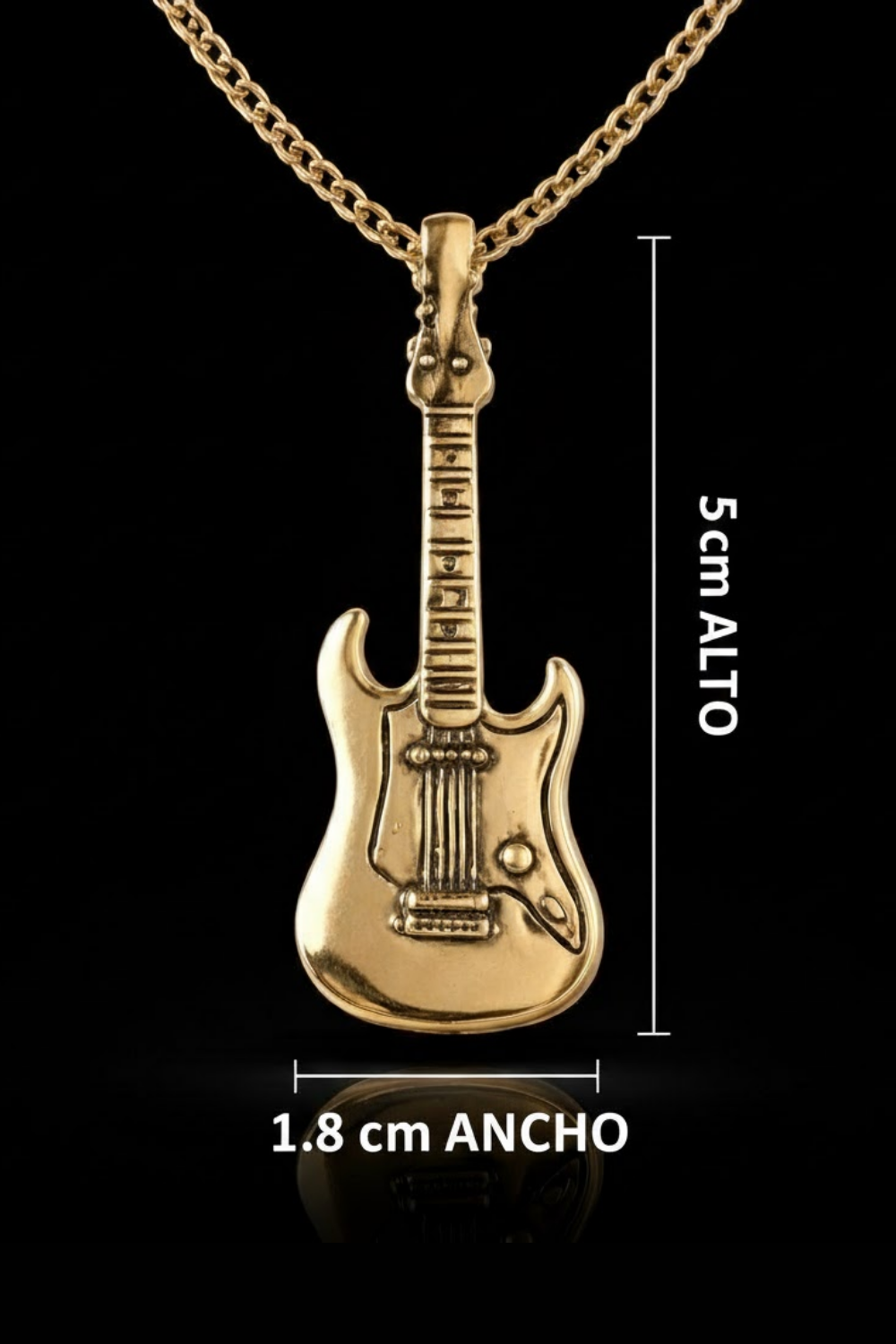 Electric Guitar Necklace – Bronze & Silver-Plated Finish | Limited Edition