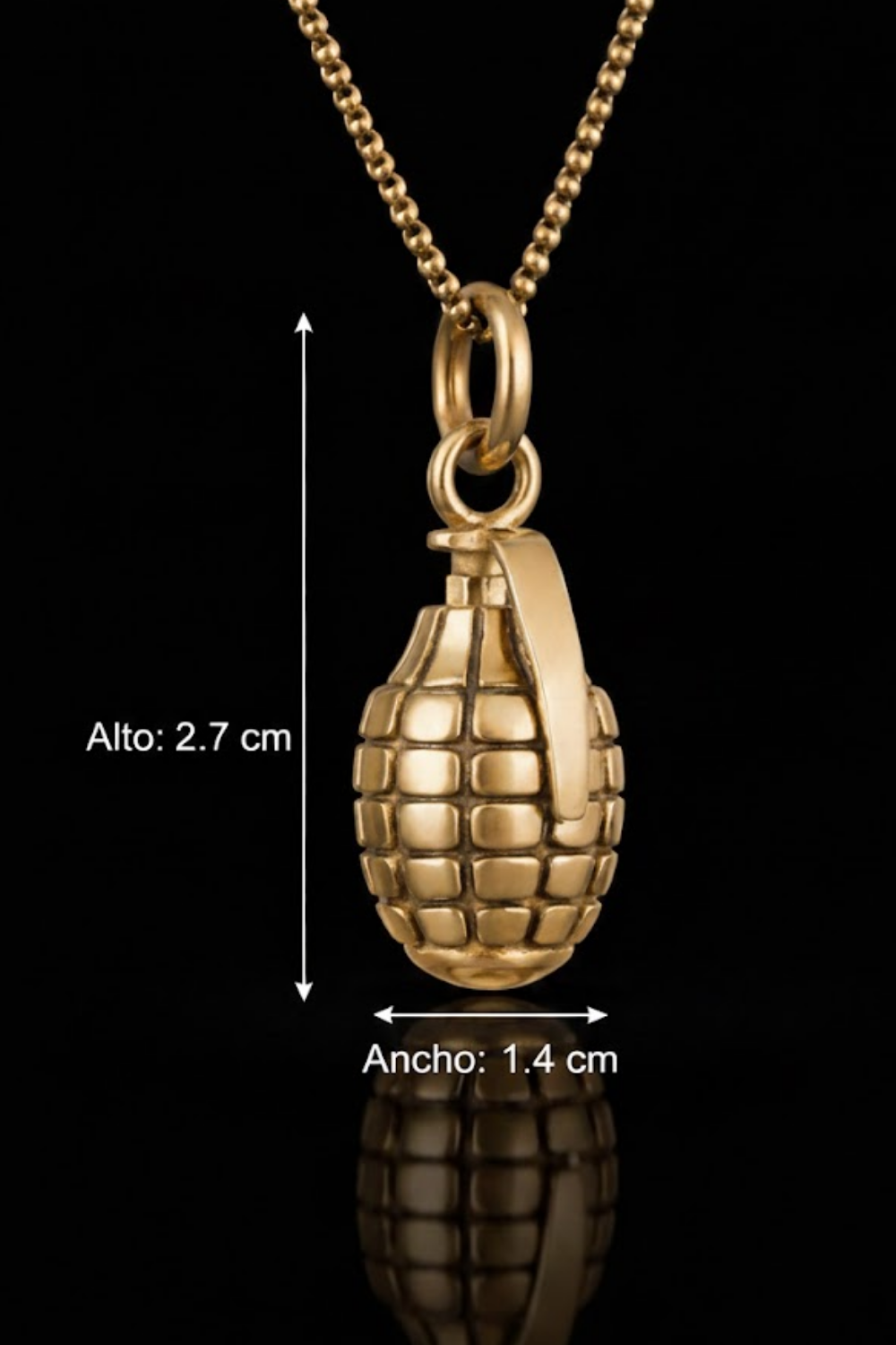 Grenade Necklace – Bronze & Silver-Plated Finish | Limited Edition