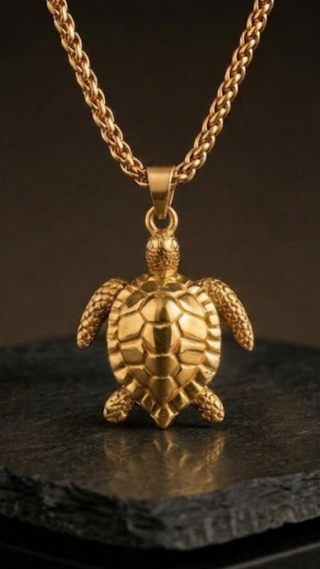 Turtle Necklace | Handmade in 18K Gold | Symbol of Wisdom, Longevity & Protection