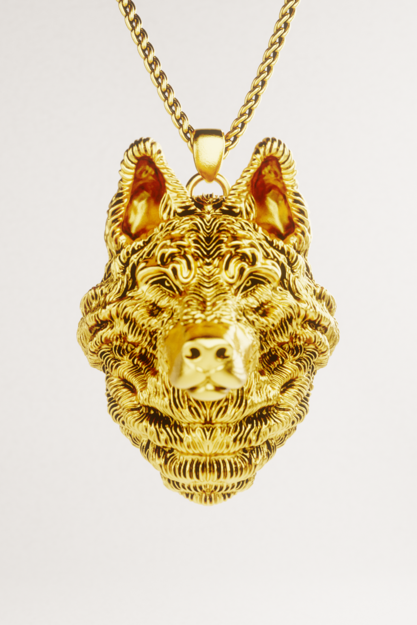 Wolf Necklace – Symbol of Strength & Leadership in 18K Gold