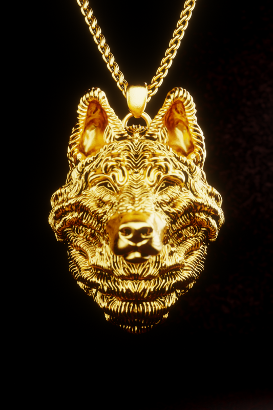 Collar de cabeza de lobo 