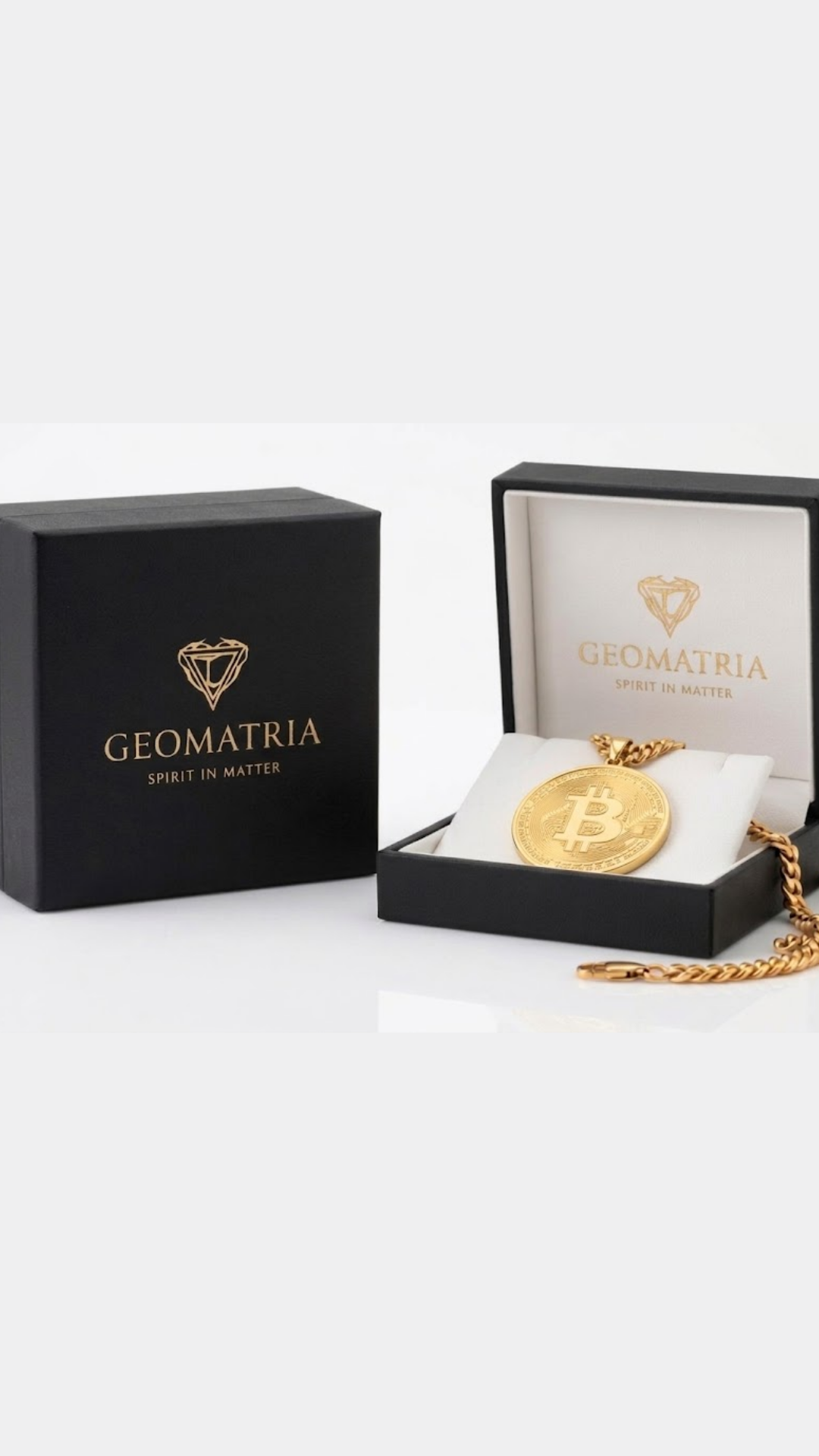Bitcoin Necklace |  Handmade in 18K Gold | Crypto Jewelry for Blockchain Lovers