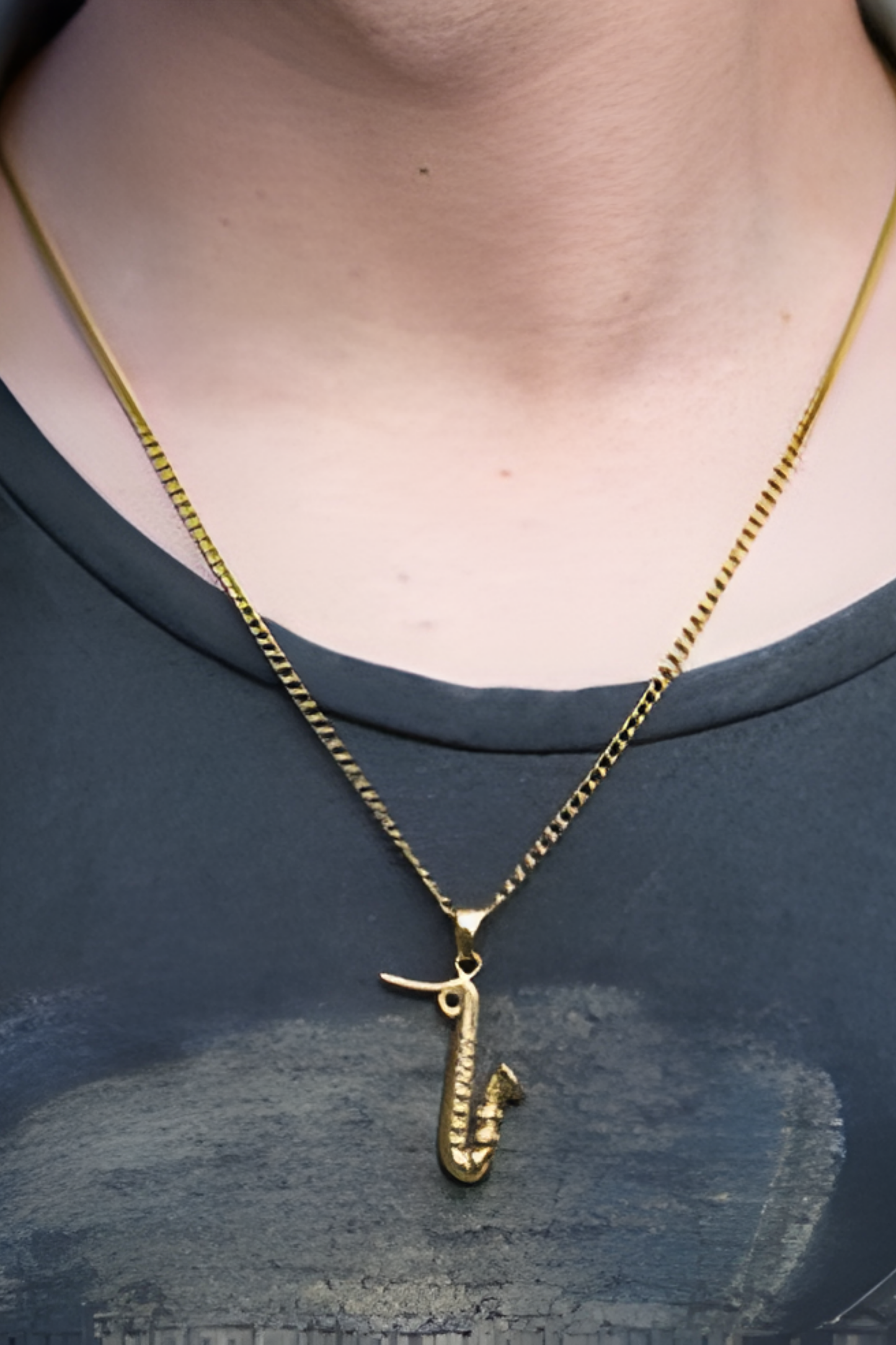 Handcrafted Saxophone Pendant Necklace | Handmade Music Lover Jewelry | Symbol of Jazz & Passion | Sterling Silver, Bronze, 24K Gold Plated