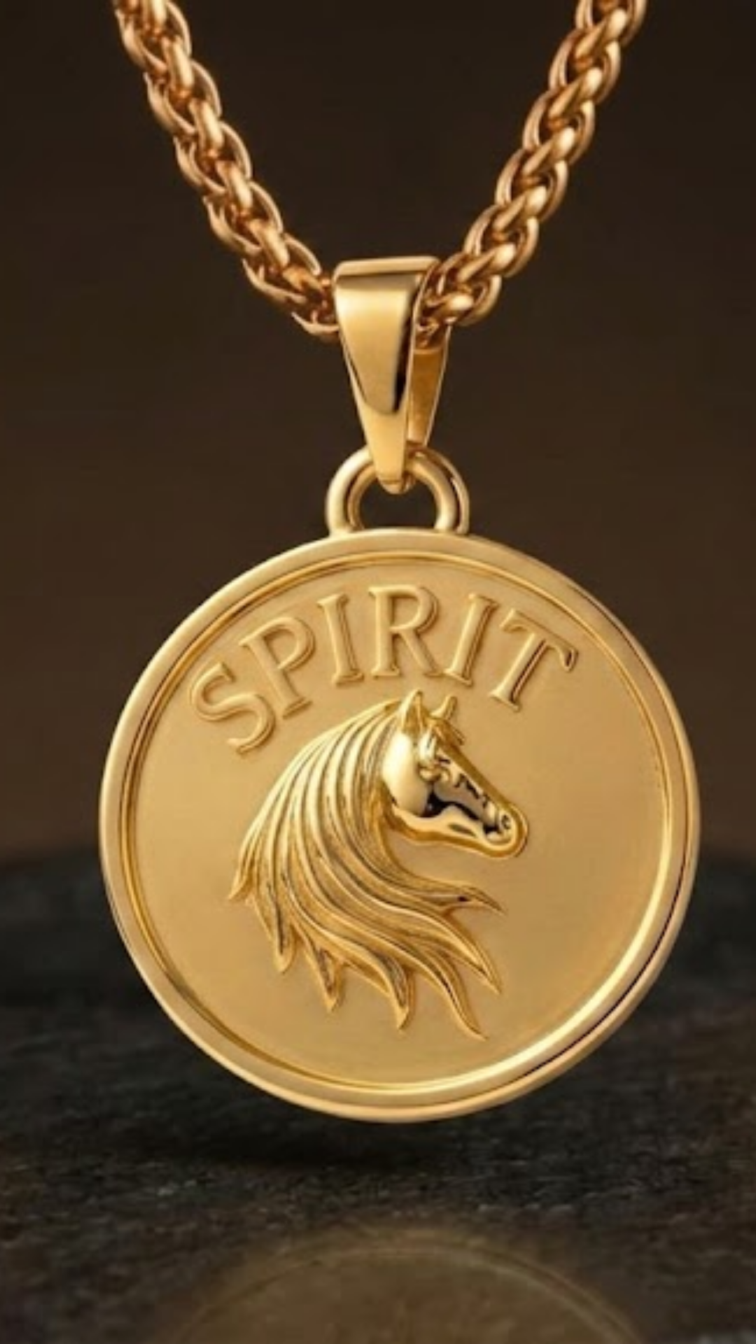 Spirit of the Horse Necklace | Handmade in 18k Gold | Symbol of Strength & Liberation