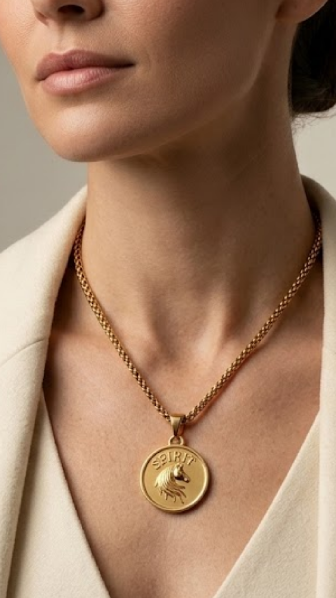 Spirit of the Horse Necklace | Handmade in 18k Gold | Symbol of Strength & Liberation