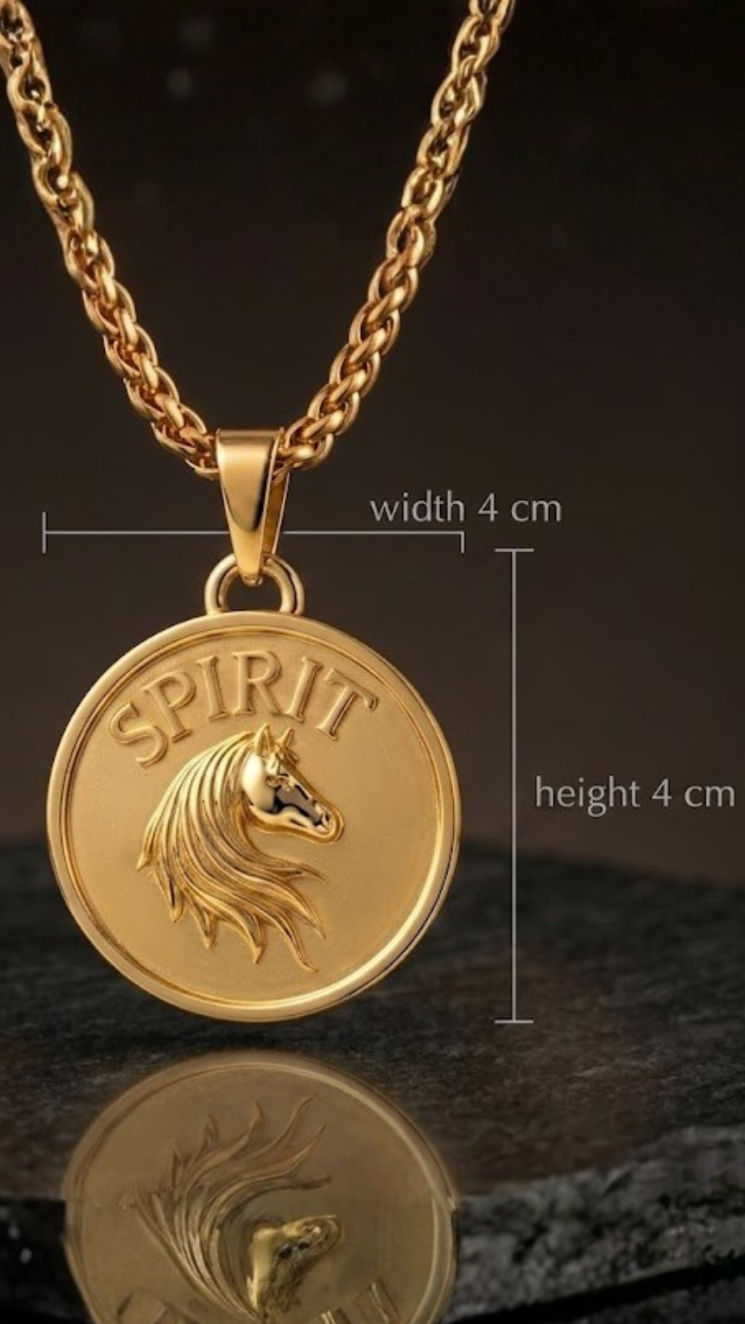 Spirit of the Horse Necklace | Handmade in 18k Gold | Symbol of Strength & Liberation