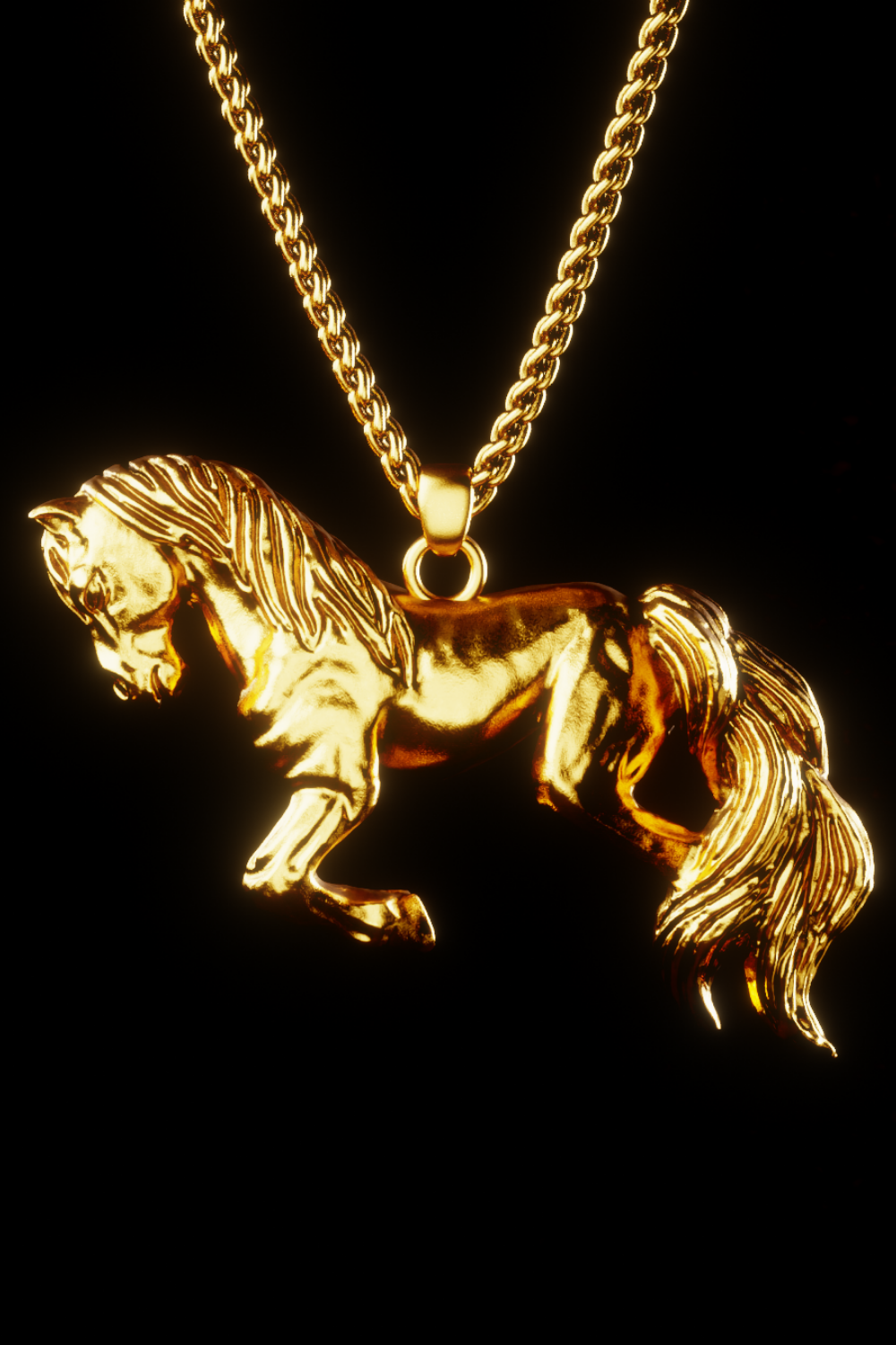 Collar de caballo al galope 