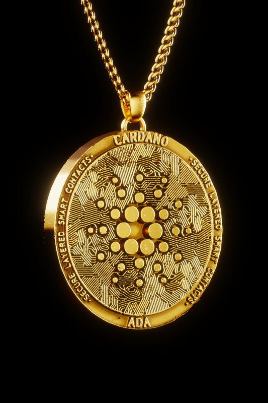 Cardano ADA Necklace – Blockchain Symbol Pendant, Gift for Crypto Lovers | 18K Gold