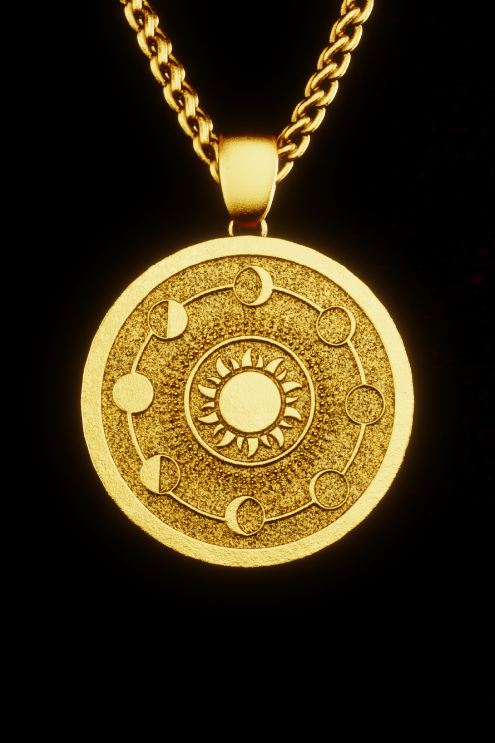 Collar de fases lunares, collar personalizado, collar de bronce, collar de plata esterlina, collar chapado de oro de 24 km, collar de luna, hecho a mano