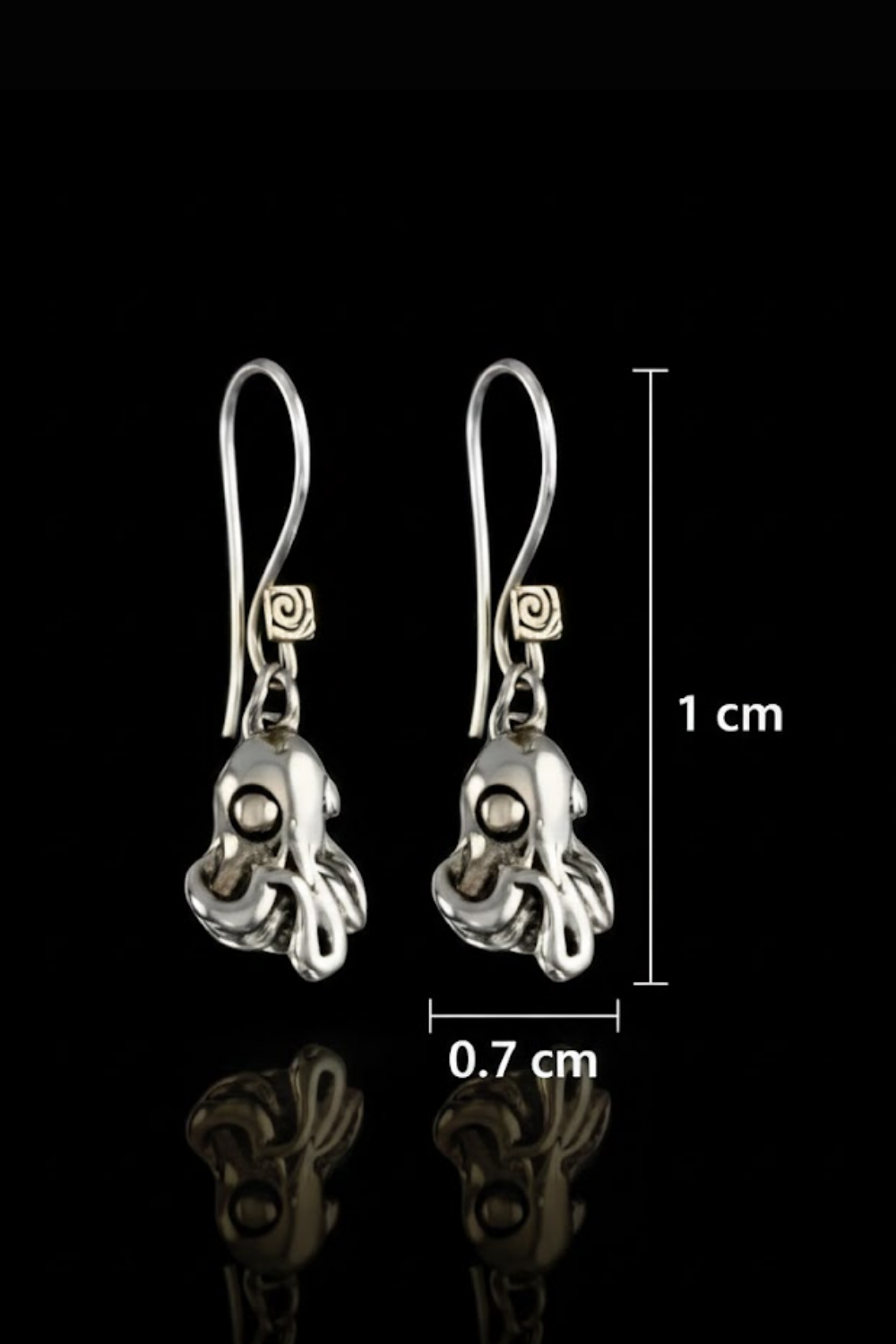 Octopus Earrings – Bronze & Silver-Plated Finish | Limited Edition