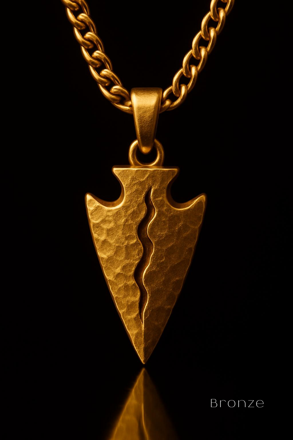 Made to Order: Cracked Arrow Amulet – Symbol of Strength & Resilience | Handmade in 925 Sterling Silver, Bronze & 24K Gold Plated