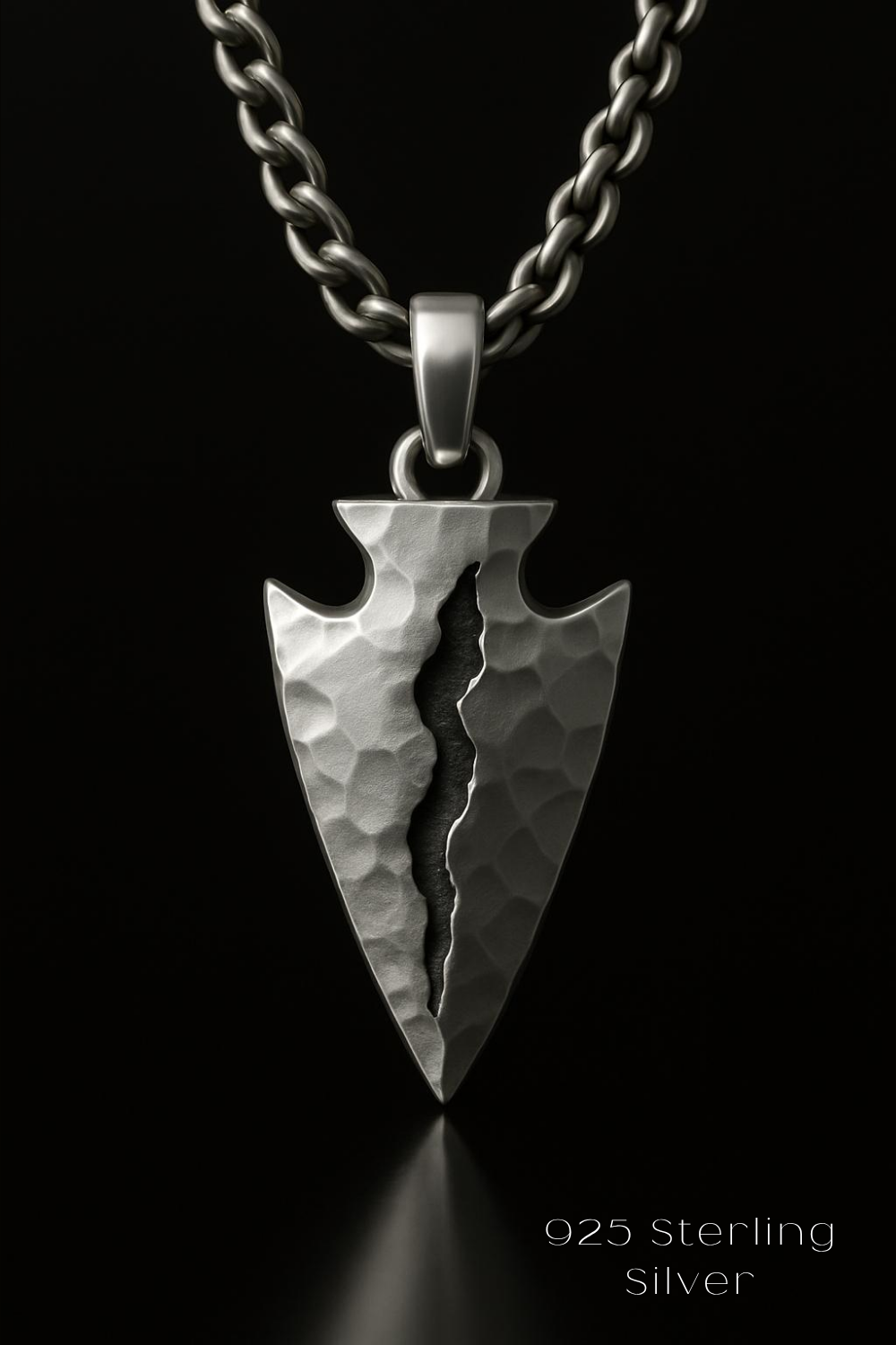 Made to Order: Cracked Arrow Amulet – Symbol of Strength & Resilience | Handmade in 925 Sterling Silver, Bronze & 24K Gold Plated