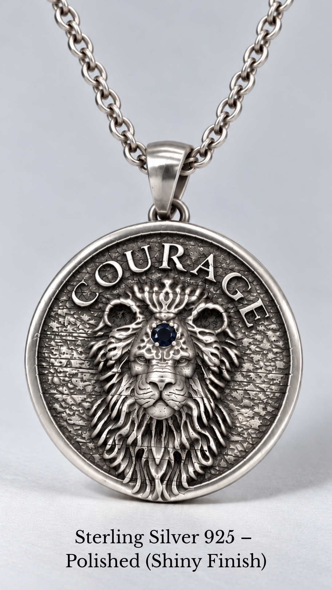 Collar León Coraje | Símbolo de Valentía y Liderazgo | Hecho a Mano en Plata de Ley 925, Chapado en Oro de 24k, Cobre, Bronce