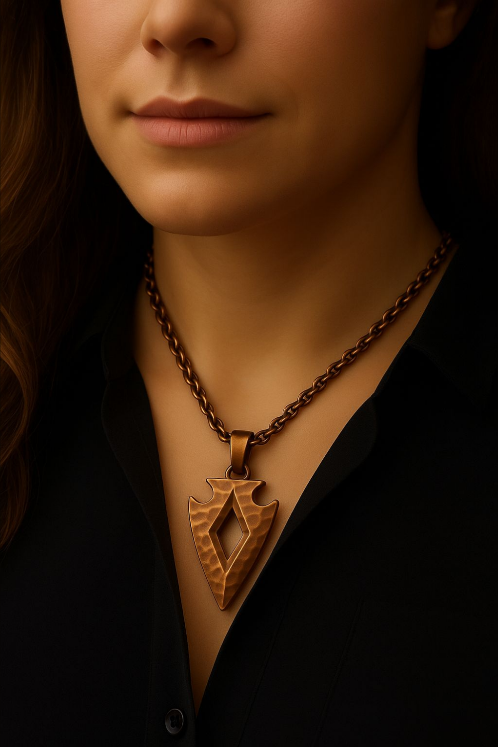 Made to Order: Diamond Core Arrow Necklace | Symbol of Strength & Purpose | Handmade in Sterling Silver, Bronze & 24K Gold Plated