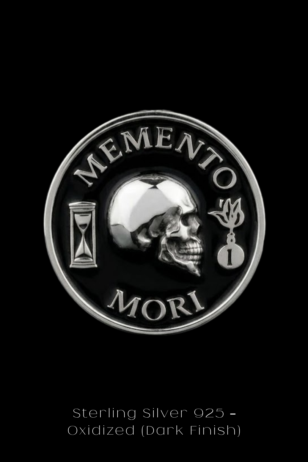 Memento Mori Coin | Symbol of Mortality, Wisdom & Presence | Handmade in 925 Sterling Silver, 24K Gold Plated, Bronze, Copper