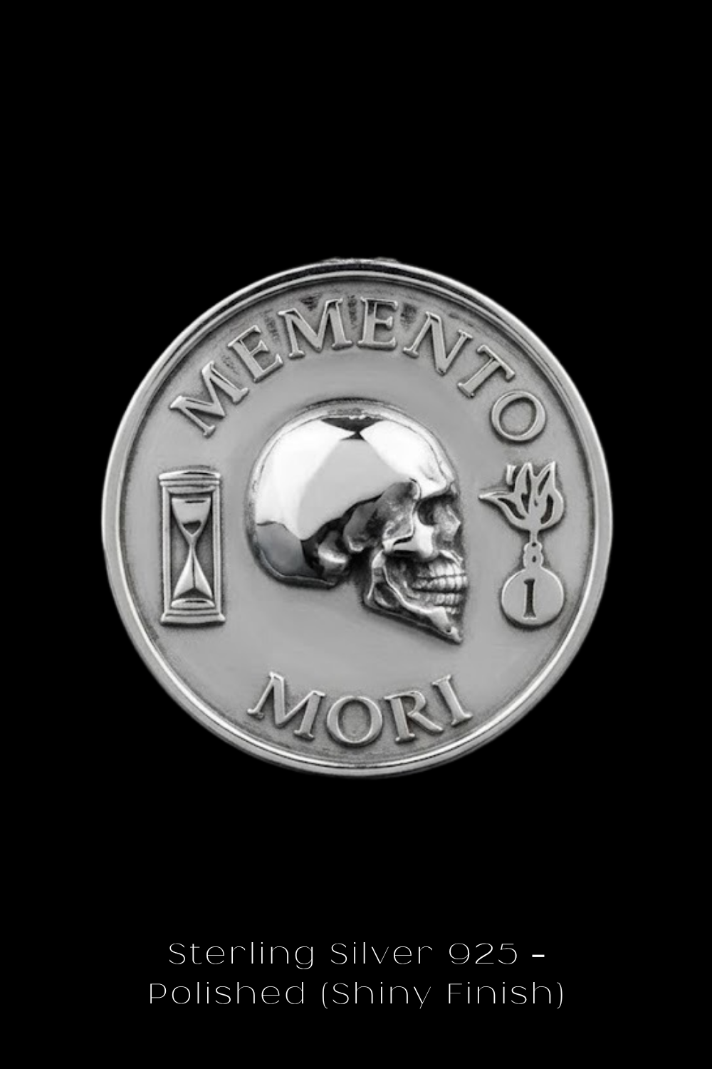 Memento Mori Coin | Symbol of Mortality, Wisdom & Presence | Handmade in 925 Sterling Silver, 24K Gold Plated, Bronze, Copper