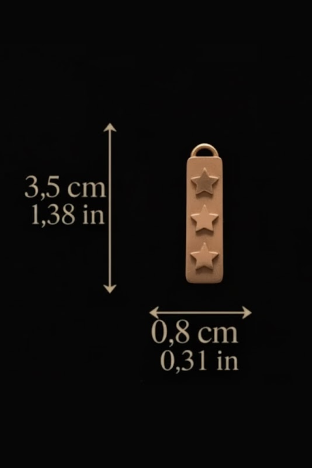 Collar Argentina Tres Estrellas | Símbolo de Espíritu de Equipo y Victoria | Hecho a mano en Plata 925, Baño de Oro de 24K, Cobre