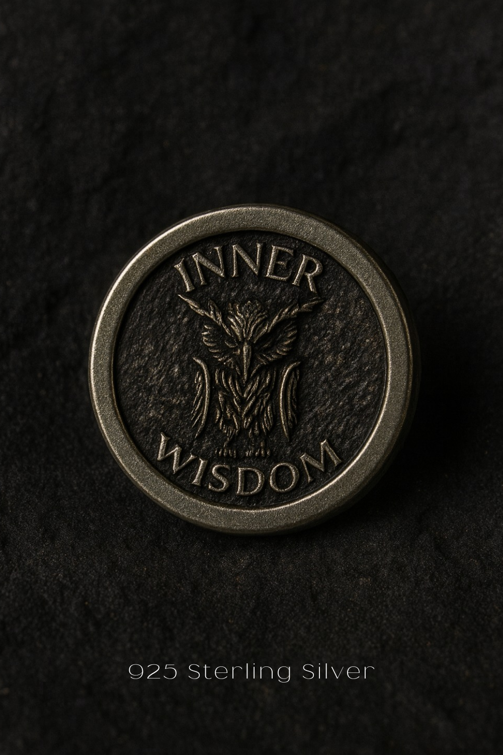 Owl Inner Wisdom Coin | Symbol of Intuition, Knowledge & Insight || Handmade in 925 Sterling Silver, 24K Gold Plated, Bronze, Copper