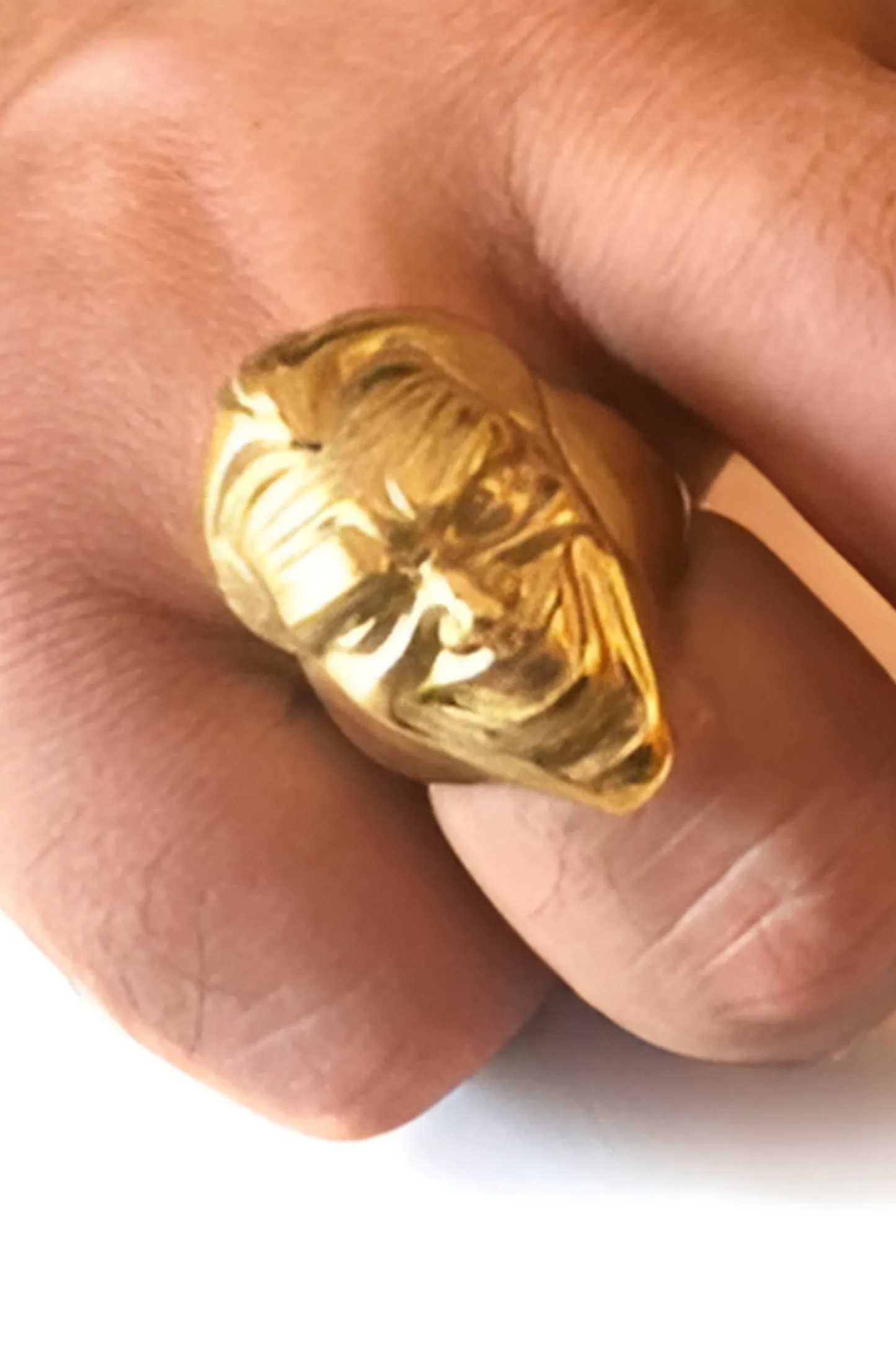 Anillo alienígena, anillo personalizable, bronce, plata esterlina, 24k dorado chapado, anillo ovni, anillo espacial