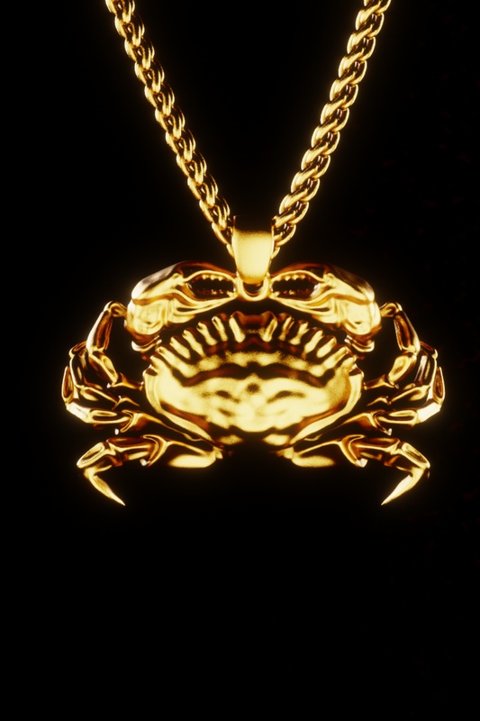 Cancer Astrology Necklace – Symbol of Protection, Sensitivity & Inner Wisdom in 18K Gold