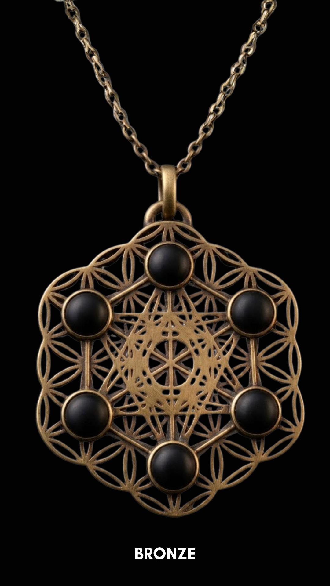 Collar Metatrón | Geometría Sagrada Hecha a Mano | Símbolo de Protección Divina y Expansión Espiritual | Plata de Ley 925, Bañado en Oro de 24K