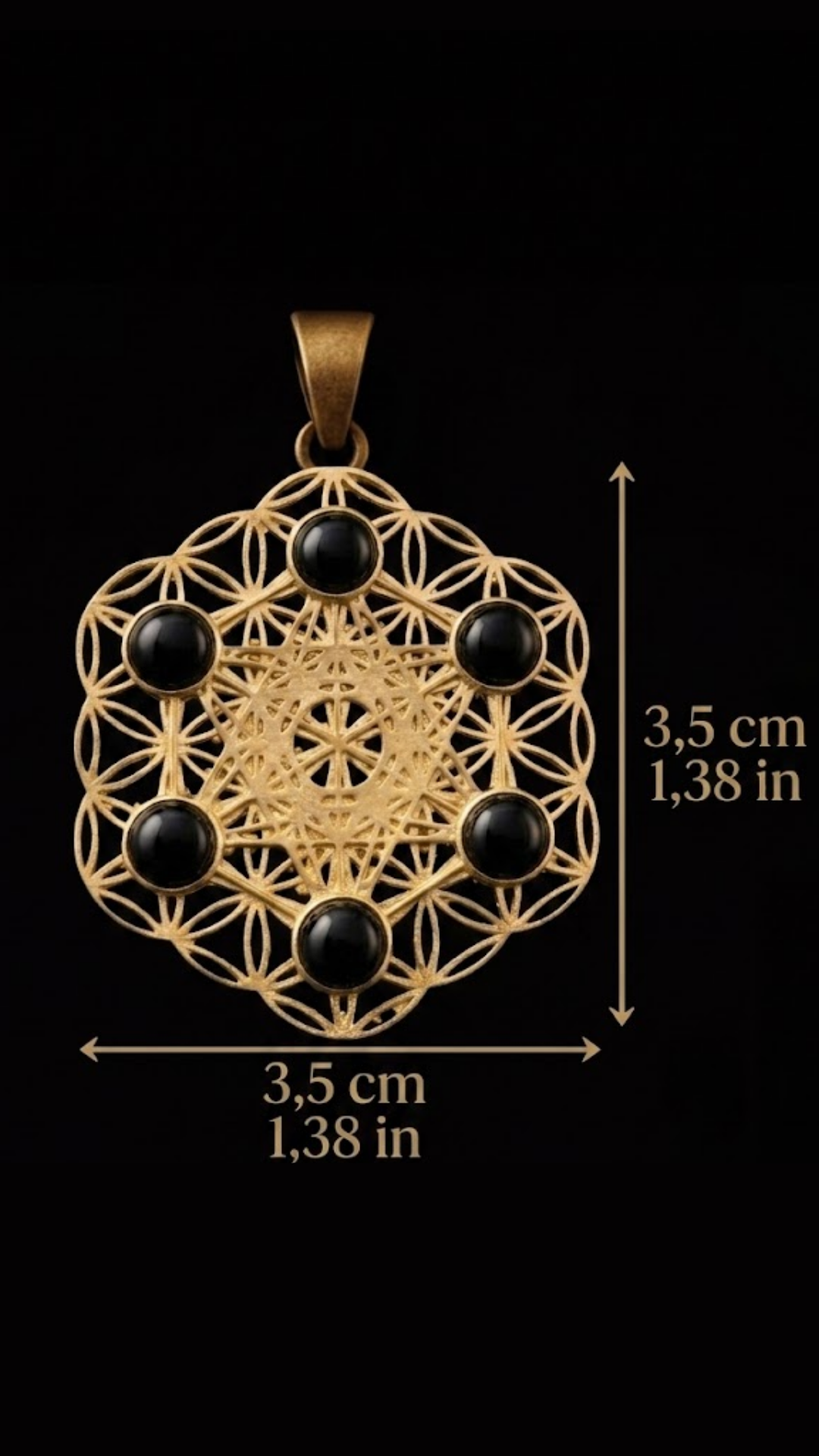Collar Metatrón | Geometría Sagrada Hecha a Mano | Símbolo de Protección Divina y Expansión Espiritual | Plata de Ley 925, Bañado en Oro de 24K