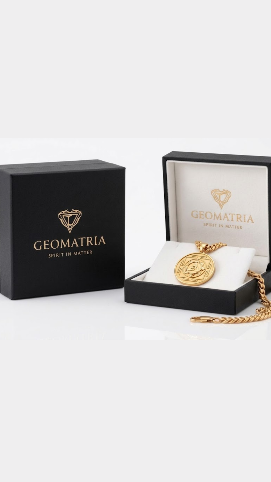 Ganesha Yantra Necklace | Handmade  in 18K Gold | Amulet of Wisdom & Protection