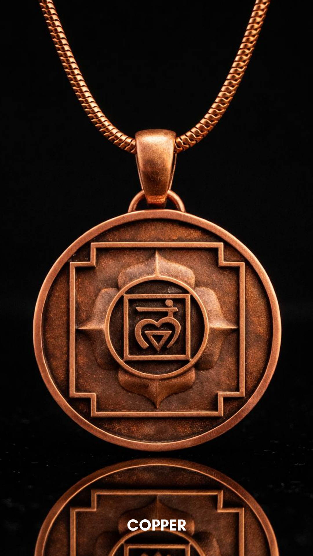 Anahata Yantra Necklace | Sacred Heart Chakra Pendant | Handmade in 925 Sterling Silver, 24K Gold Plated, Bronze (Copy)