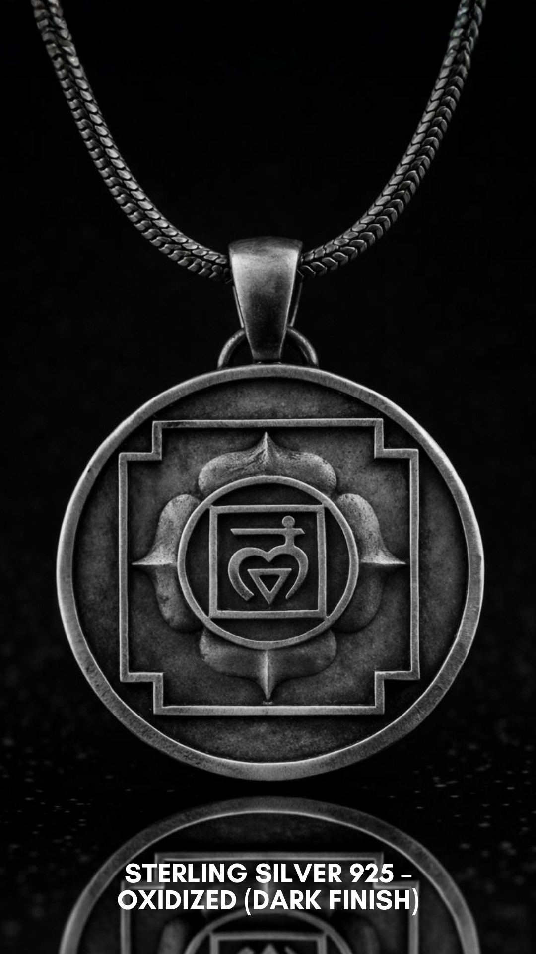 Anahata Yantra Necklace | Sacred Heart Chakra Pendant | Handmade in 925 Sterling Silver, 24K Gold Plated, Bronze (Copy)