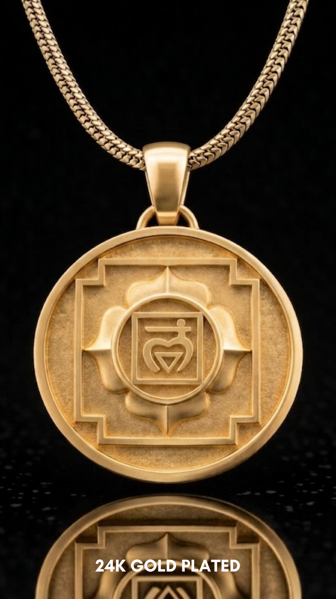 Anahata Yantra Necklace | Sacred Heart Chakra Pendant | Handmade in 925 Sterling Silver, 24K Gold Plated, Bronze (Copy)