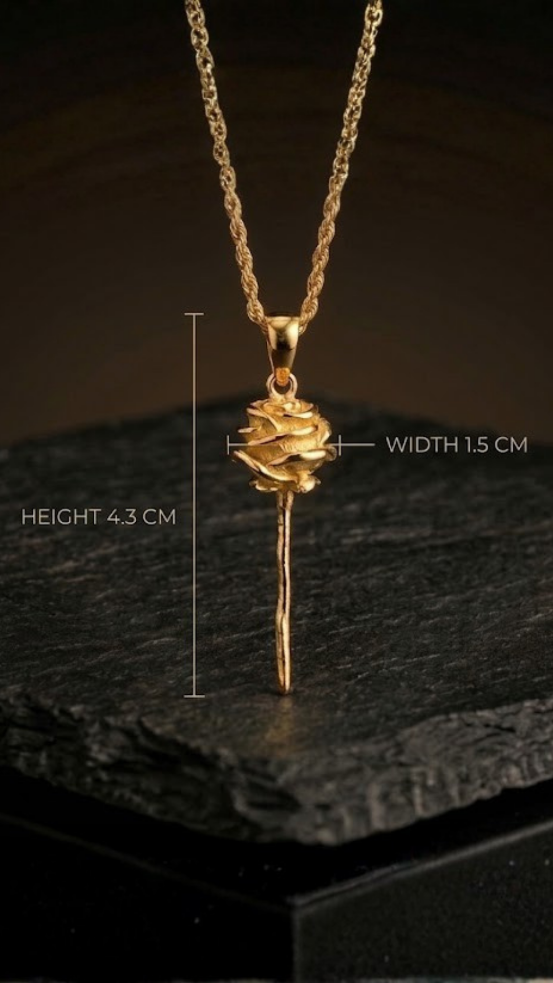 Rose Necklace – Symbol of Love, Beauty & Transformation | 18K Gold