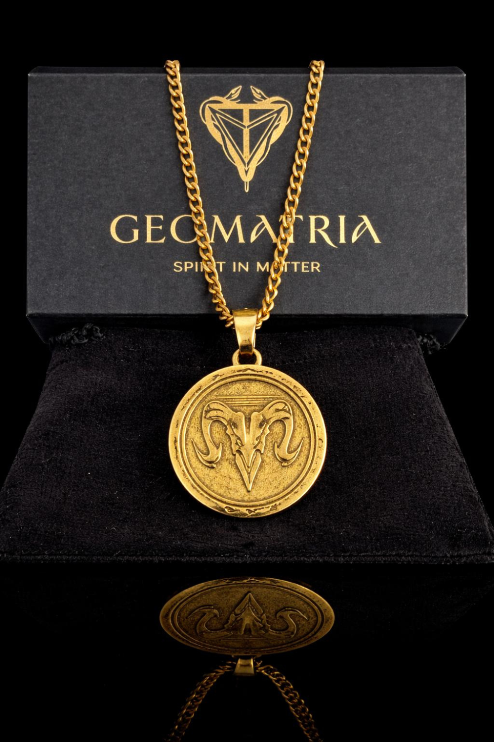 Collar de Aries | Símbolo de Valentía, Energía y Liderazgo | Hecho a mano en Plata 925, Baño de Oro de 24K, Cobre