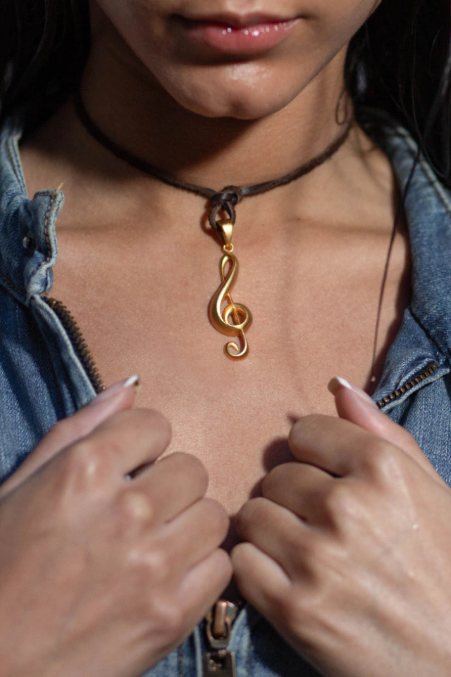 Treble Clef Necklace in 18k Gold | Handmade Musical Pendant, Unique Jewelry Gift for Music Lovers