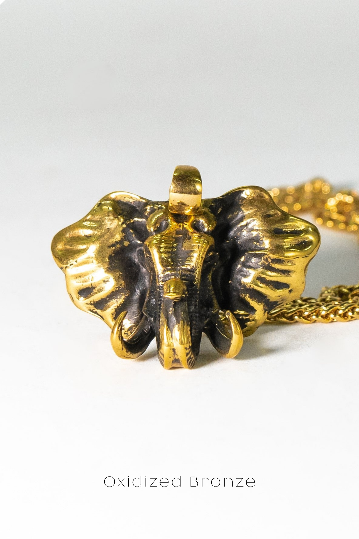 Collar de Ganesha – Colgante hindú hecho a mano en bronce, plata de ley y baño de oro de 24 quilates | Símbolo de sabiduría y prosperidad