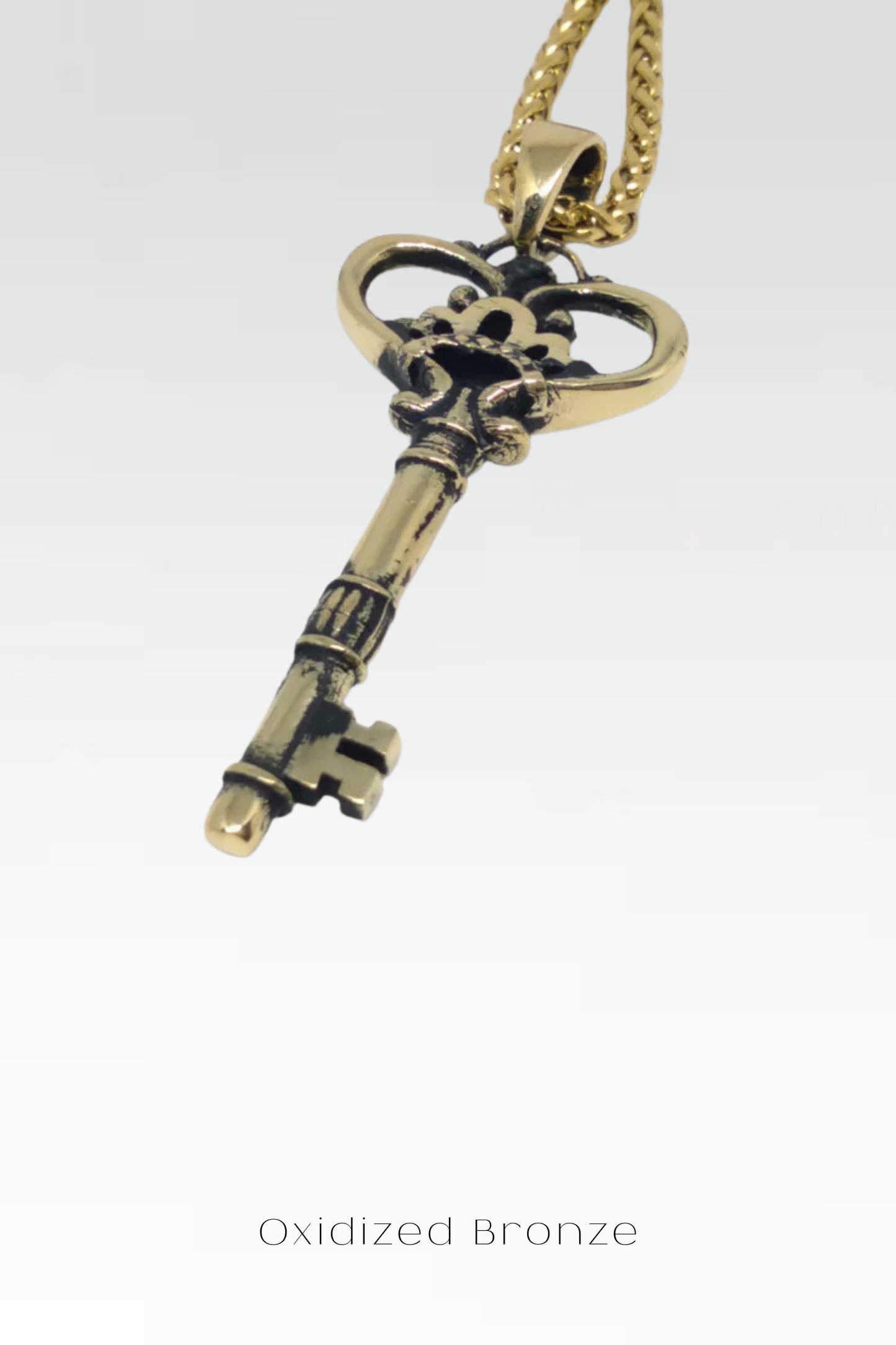 Key Necklace – Handmade Symbolic Pendant in Bronze, Sterling Silver, Copper & 24K Gold Plated | Jewelry of New Beginnings, Unisex Gift