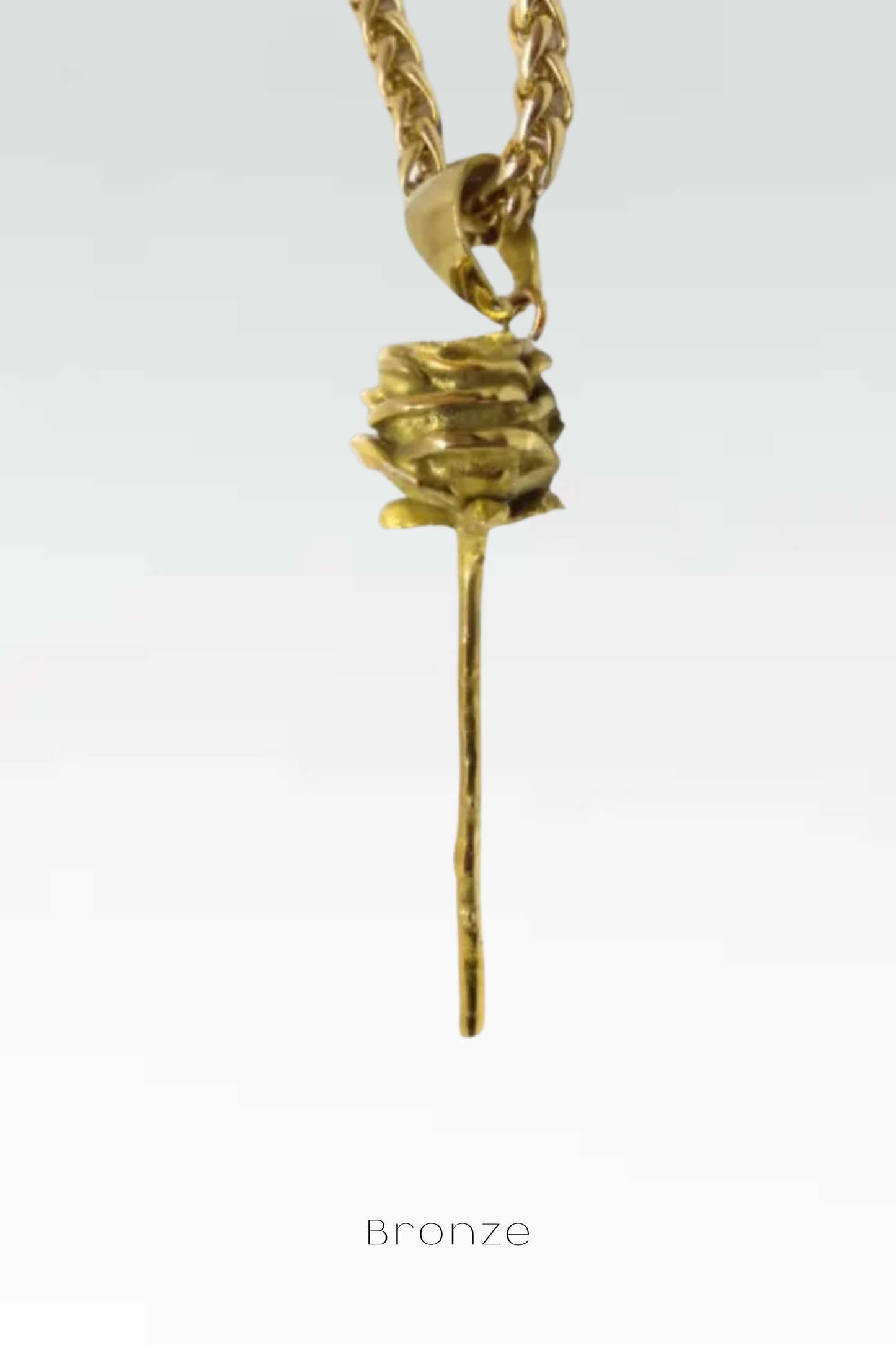 Collar de Rosa – Colgante artesanal en oro de 24 quilates, plata de ley, bronce y cobre | Joyería unisex simbólica, regalo de amor y belleza 