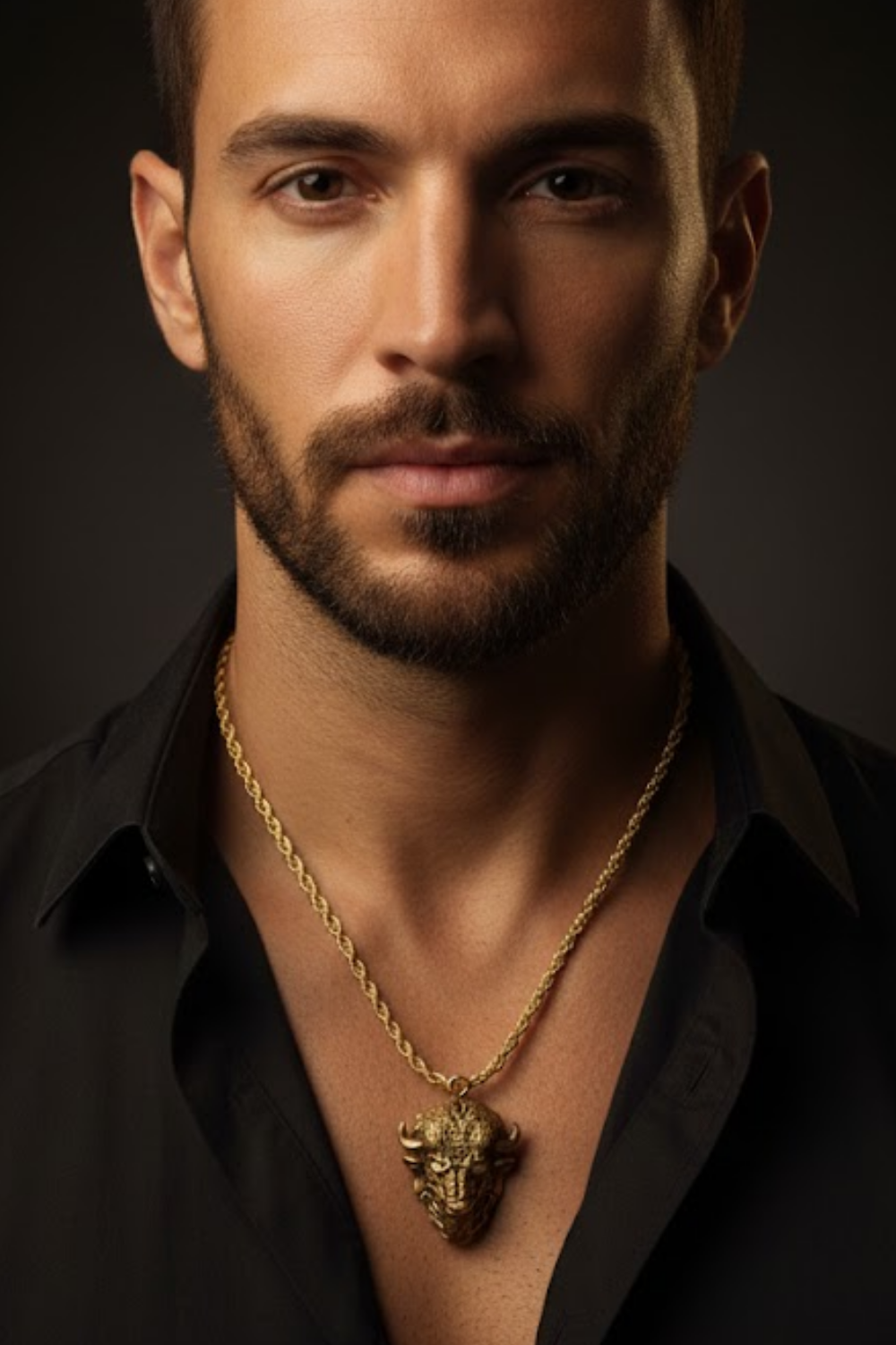 Buffalo Necklace | Symbol of Power & Grounded Strength | Handmade in 925 Sterling Silver, 24K Gold Plated, Copper