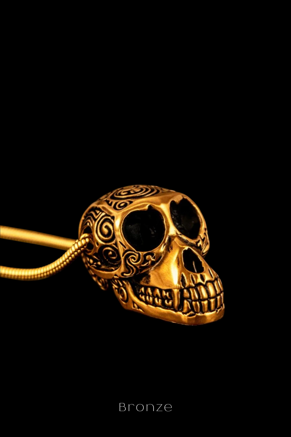 Monkey Skull Necklace – Bronze & Silver-Plated Finish | Limited Edition