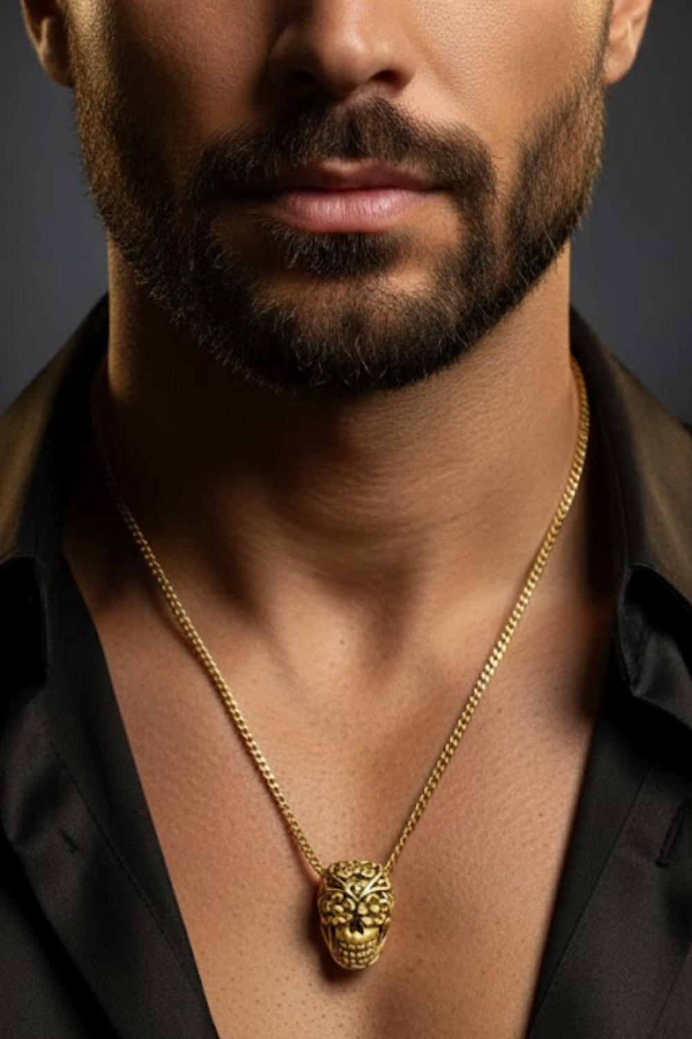 Day of the Dead Skull Necklace – Symbolic Bronze & Silver-Plated Finish | Limited Edition (Copy)