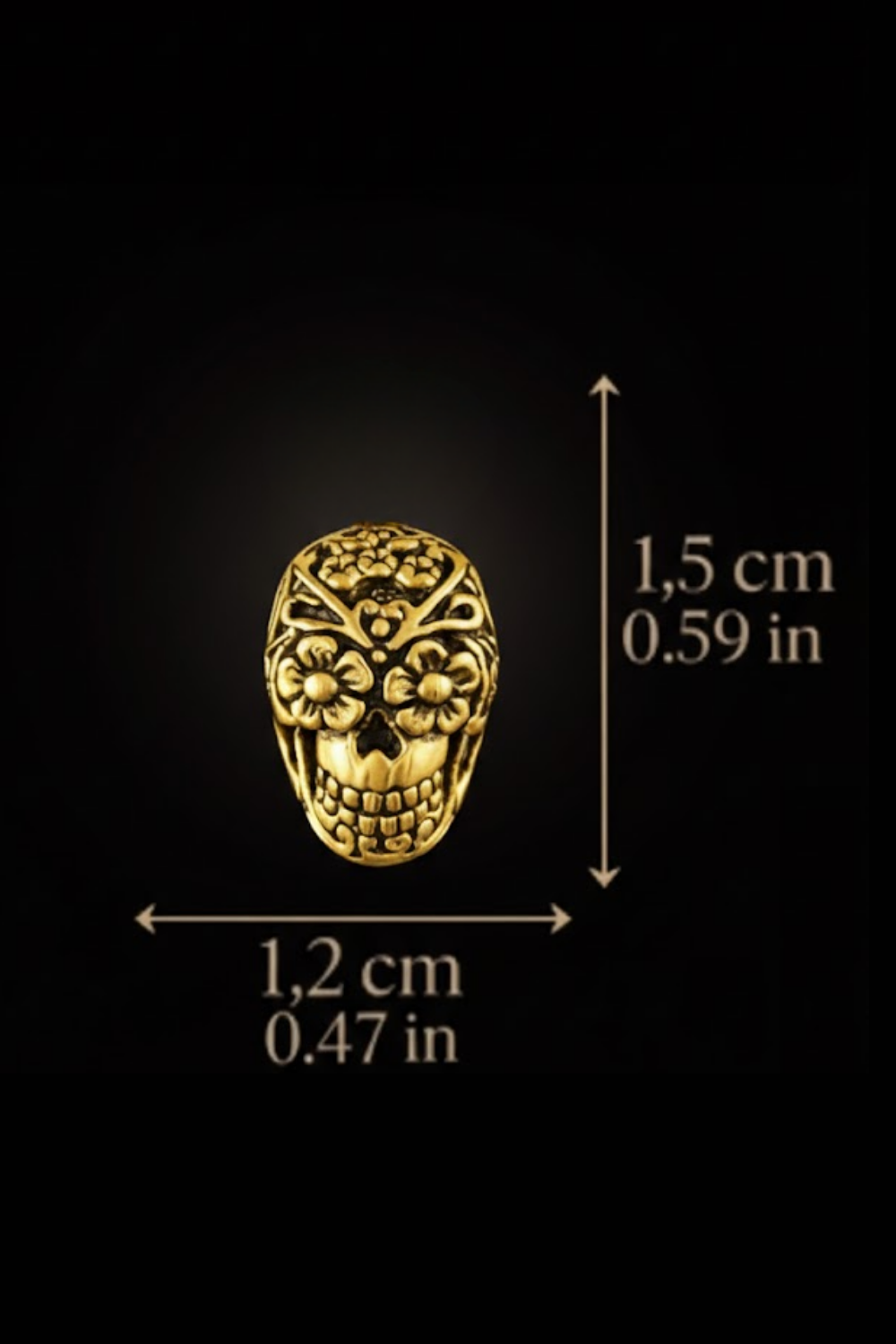 Mini Day of the Dead Skull Necklace – Symbolic Bronze & Silver-Plated Finish | Limited Edition