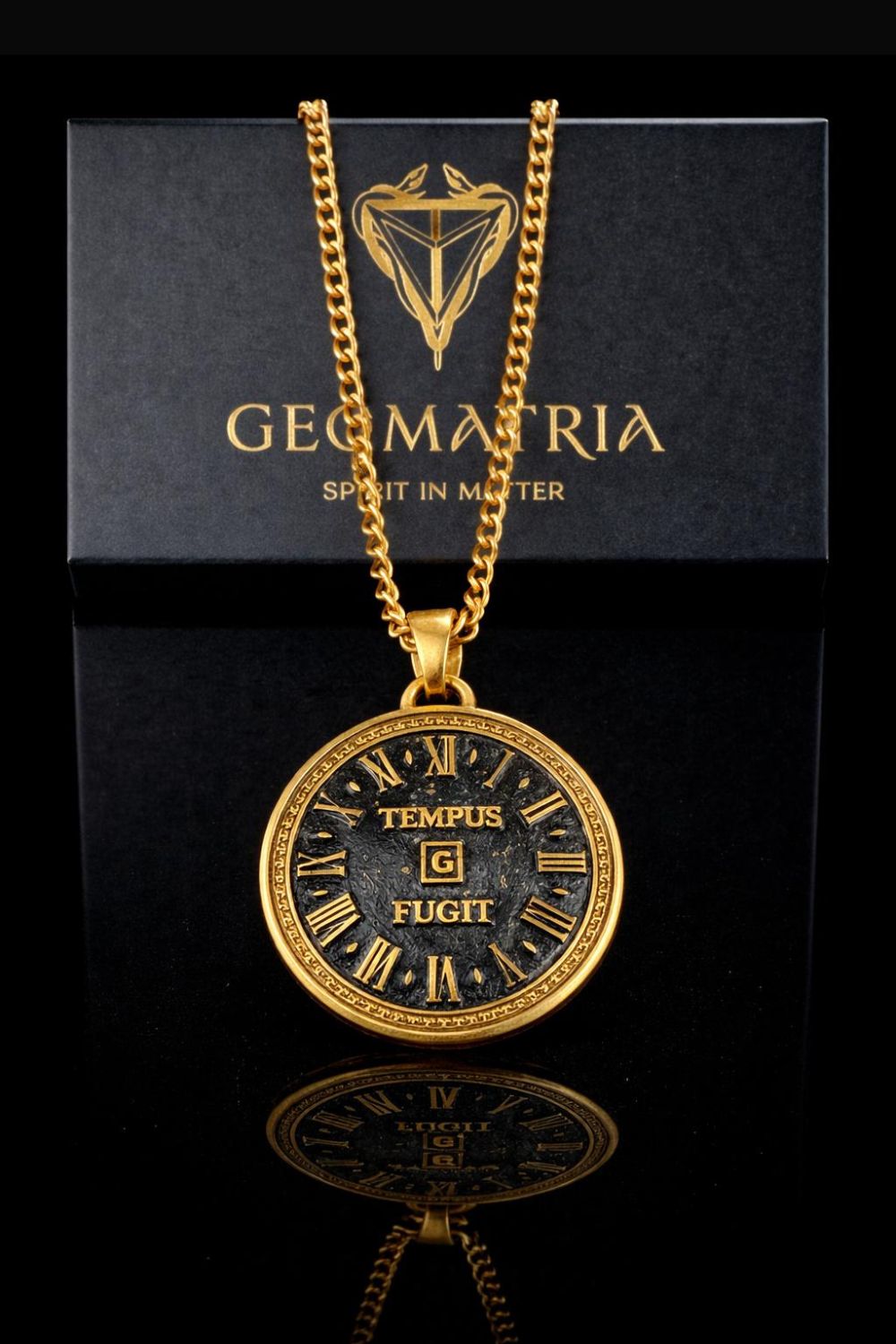 Collar Carpe Diem & Memento Mori – Amuleto Artesanal de Vida, Legado y Propósito | 925 Plata, Baño Oro 24K, Bronce