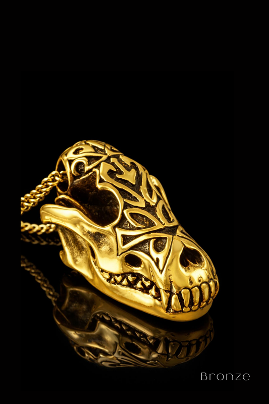 Collar Cabeza de Cuervo | Símbolo de Sabiduría, Transformación y Misterio | Hecho a mano en Plata 925, Baño de Oro 24K, Bronce