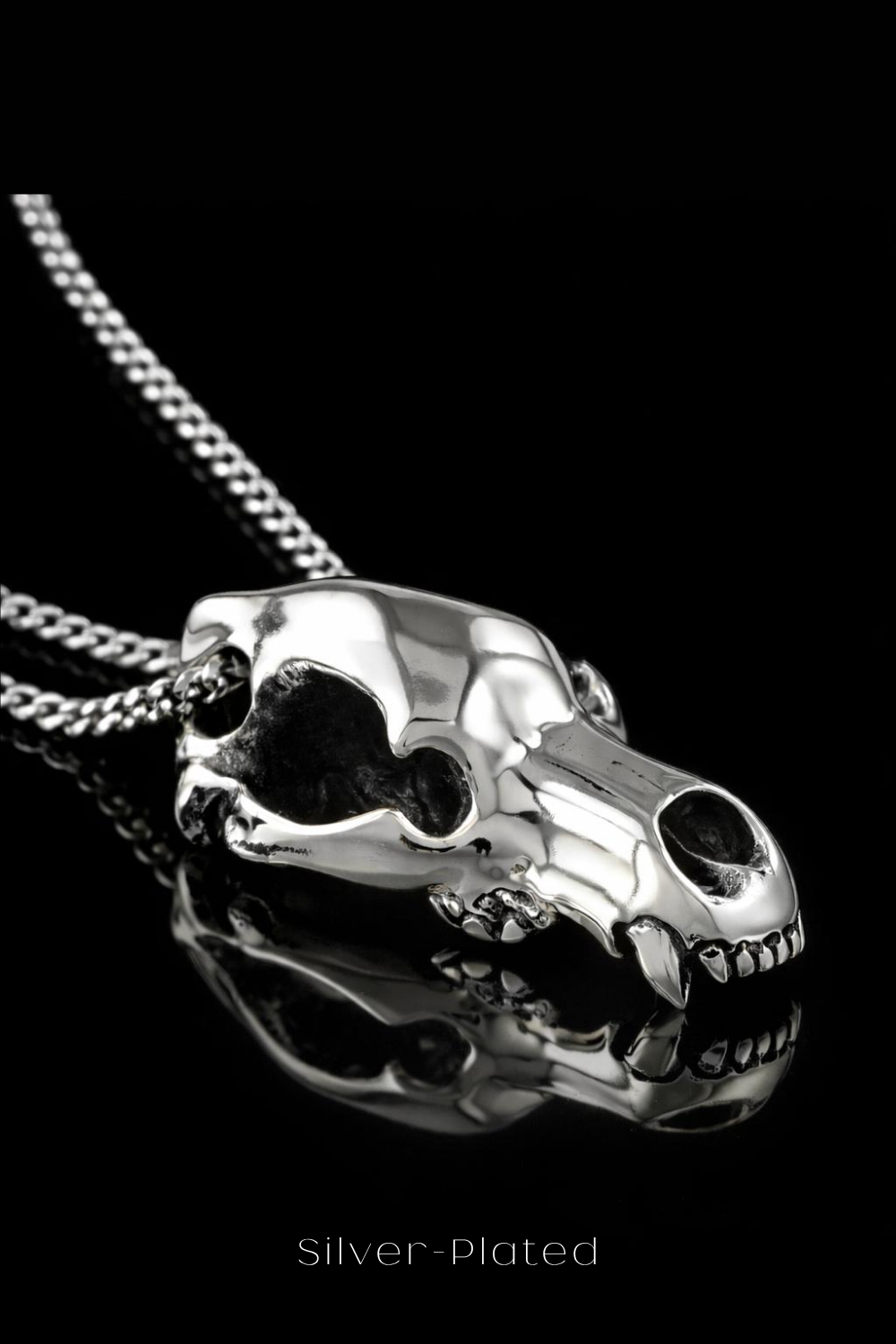 Bear Skull Necklace – Bronze & Silver-Plated Finish | Limited Edition