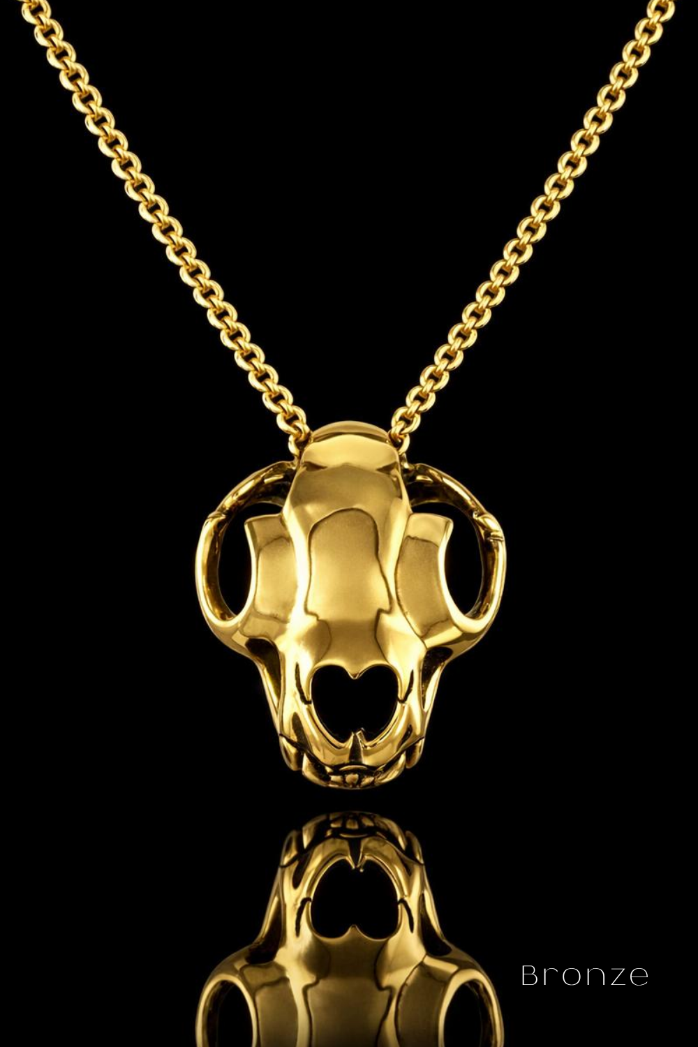 Collar Cabeza de Cuervo | Símbolo de Sabiduría, Transformación y Misterio | Hecho a mano en Plata 925, Baño de Oro 24K, Bronce